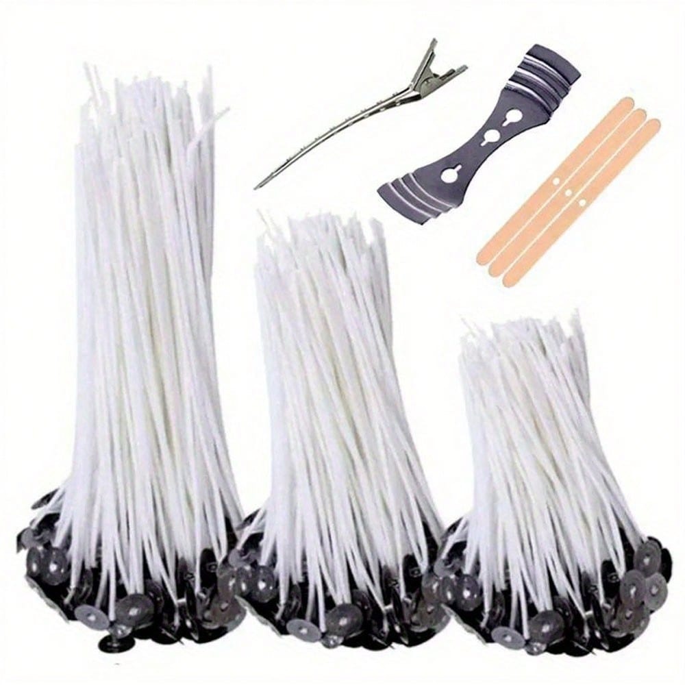 Candle Warning Label - 100pcs Candle Wick with Base Set