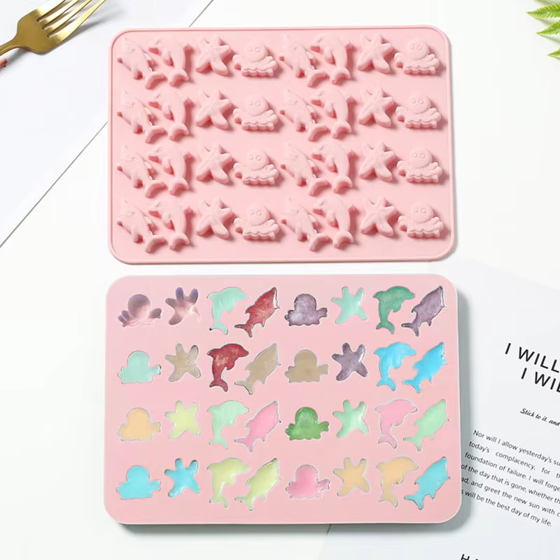 Candle Making Tools - Seabed Creature Chocolate Silicone Mold Dolphin