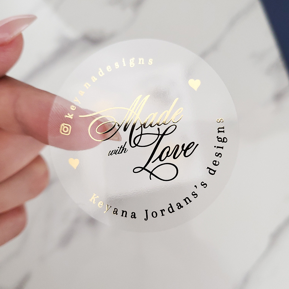 50pcs Custom Gold Foil Sticker - Candle Warning Label review and price