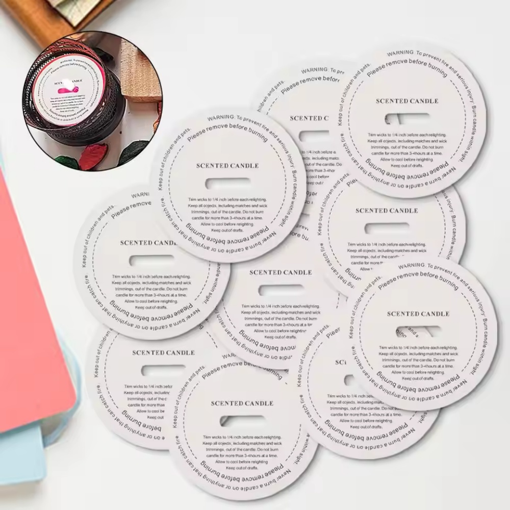 10/50 Pcs Candle Cup Labels Ro - Candle Warning Label review and price