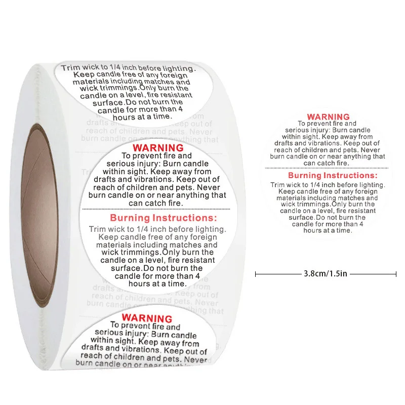 500PCS Waterproof Candle Warni - Candle Warning Label review and price