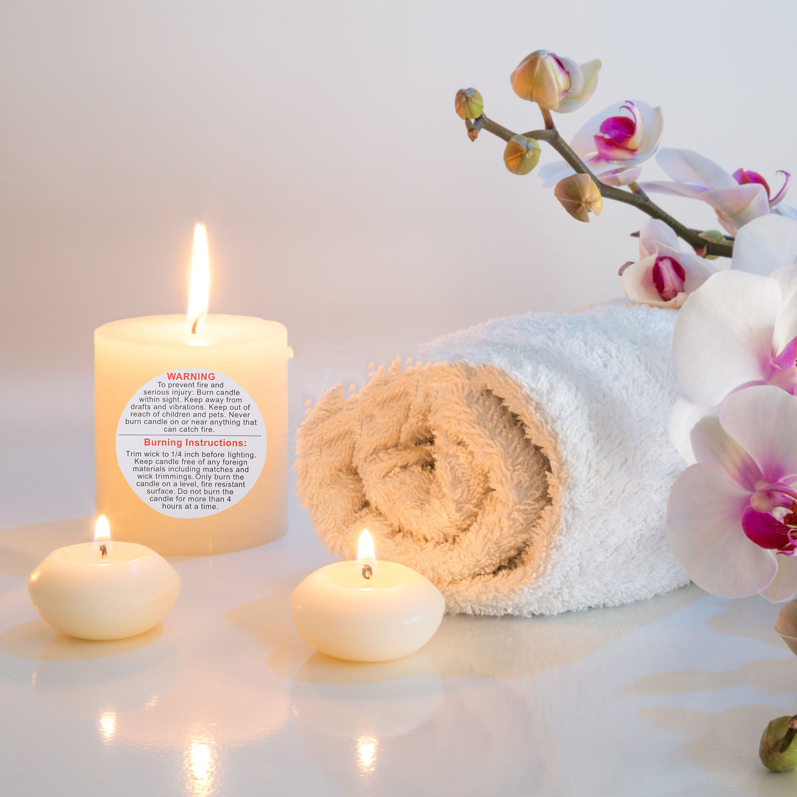 Warning Labels Round Self Adhe - Candle Warning Label review and price