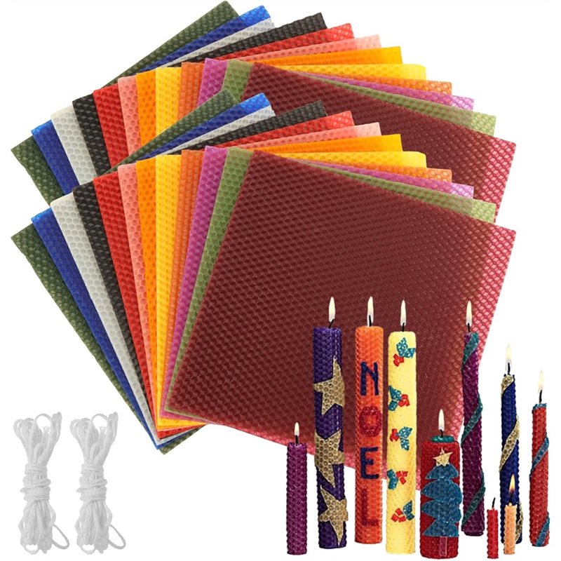 24Pcs 8x8 Inch Beeswax Sheets  - Candle Making Kit For Adults review and price